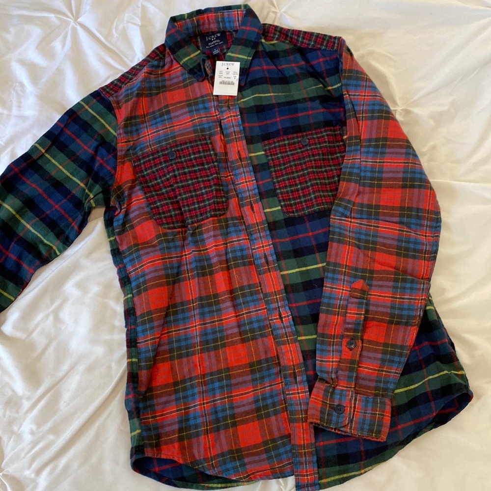 NWT Split Color J.Crew Flannel